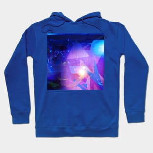 Purple Abstract Triangles Hoodie